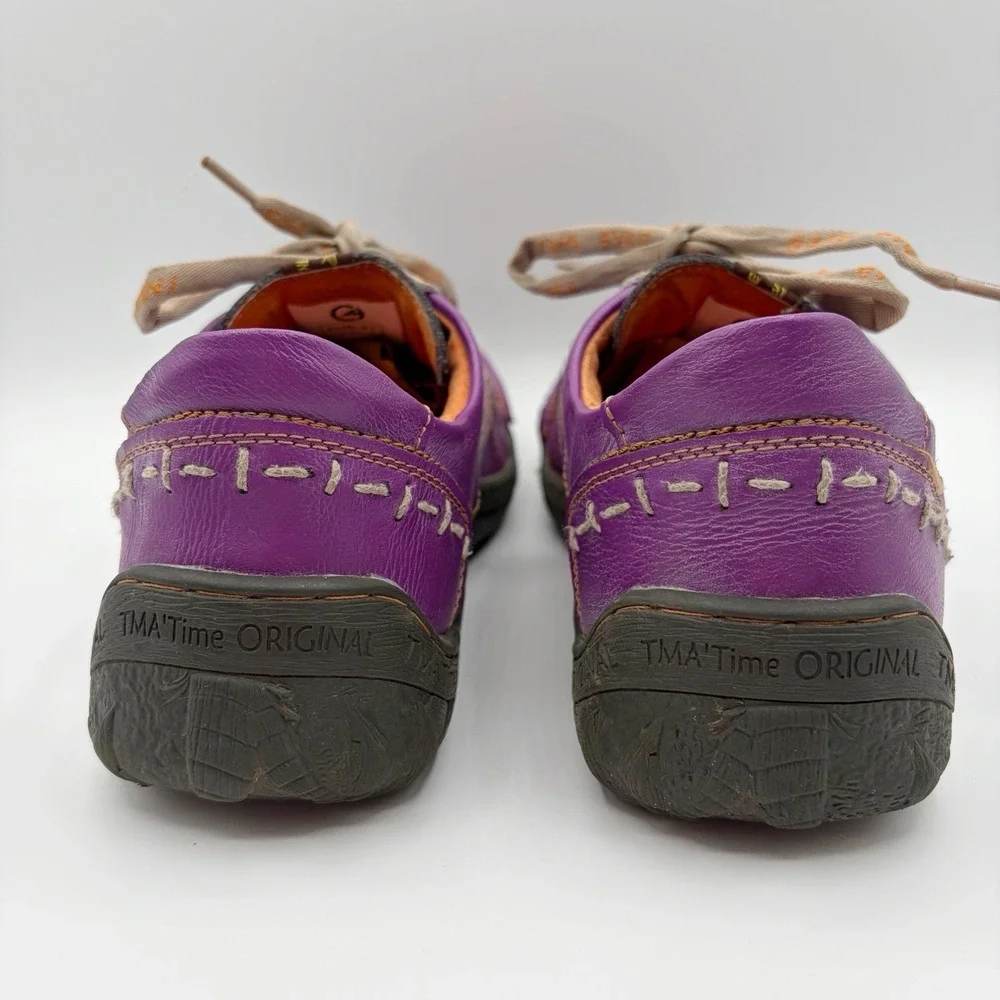 TMA Shoes Women's 10 - 10.5 Sz 41 Stumble Stuff Groovy Glides Washed Leather - Picture 6 of 10
